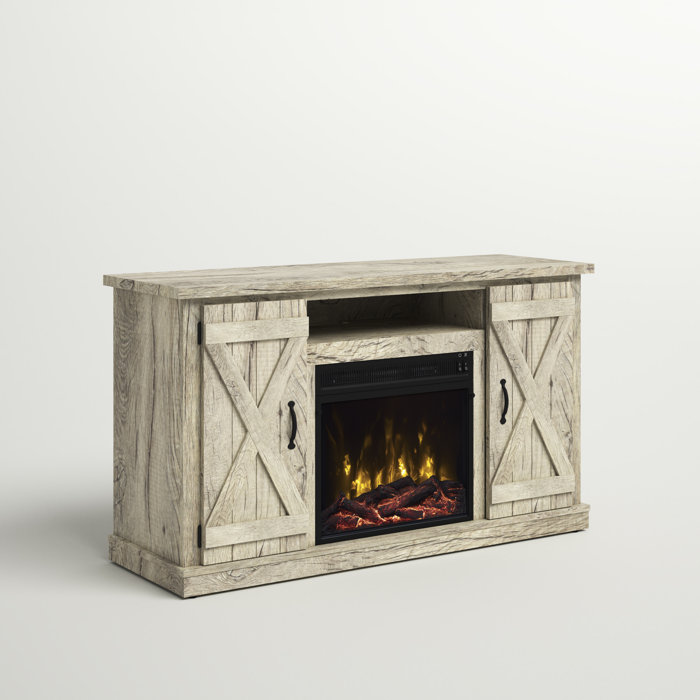 Three Posts™ Lorraine TV Stand for TVs up to 55" with Electric Fireplace Included & Reviews